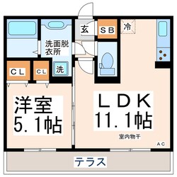 たつだニュータウン前 徒歩7分 1階の物件間取画像